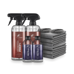 Afterfade PRO+ Double Kit: two Prep+ 500 ml, two Pro-Tech+ 250 ml, six grey microfibre towels and two applicator pads