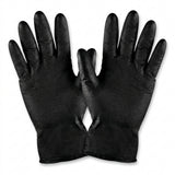 Pair of black Afterfade nitrile grip gloves with fish-scale texture