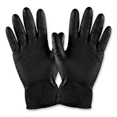Pair of black Afterfade nitrile grip gloves with fish-scale texture