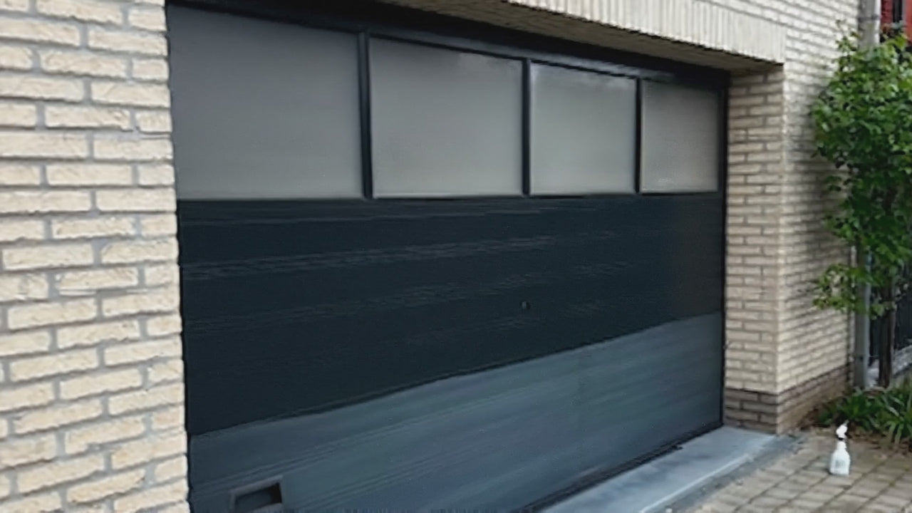 Hero: sunlight drifting across a restored garage door